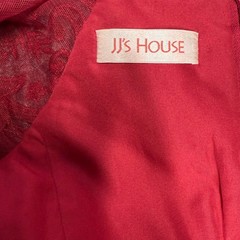 JJ&rsquo;s House Cocktail Dress Medium Trumpet Mermaid V-Neck Asymmetrical Garnet Lace