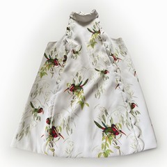 Ted Baker Swing Dress White Toriat Tutti Frutti Scallop Size 4 Medium Floral