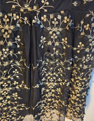 Altar&rsquo;d State Black Embroidered Dress Womens L Mesh Lace Cocktail Wedding Guest