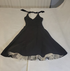 Vtg Ruby Rox Dress Sz 3 Y2K Halter Retro Punk Rock Pinup Rockabilly Babydoll