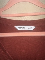 Sonoma Goods For Life Womens 2X V Neck Short Sleeve Casual T Shirt Dress
