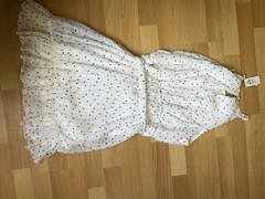 Black & White Polka Dot Lightweight Fabric Halter Neck Feminine Mini Dress Size8