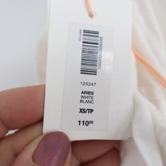 Little Moon Aritzia Aries White AirPlush Organic Cotton Gauze Midi Dress XS NEW