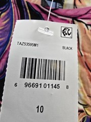 Connected Printed Extended-Shoulder Midi Dress Women&rsquo;s 10US Black Multi Pullover