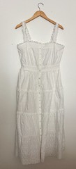 Gap X Doen – NWT White Eyelet Dress Buttons Down Front Size Medium Lace Midi