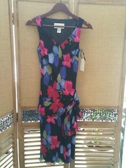 EVAN-PICONE Black & multicolor Floral Sleeveless, V-Neck, Slip Cocktail Dress 4