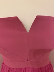CORE SPIRIT Pink Cut Out Dress S Viscose Bodice Organza Sheer Chiffon EMBELLISH