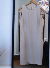 MM Lafleur Gray A Line Sleeveless Sheath Dress Size 4 Career Old Money Classic