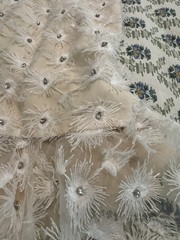 Dee Elly Anthropologie Rhinstones Embellished Daisy 3-D Dress Bridal Large L