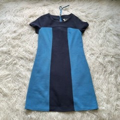 Boden Lizzie Ottoman Colourblock Navy Aegean Blue Ponte Dress