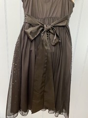 Ruby Rox Sequin Beaded Padded Bust Pullover Tie Back Sheer Lined Dress Size S