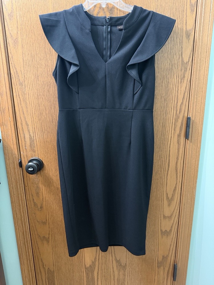 Women’s Black Ruffled Sleeve Dress Size M