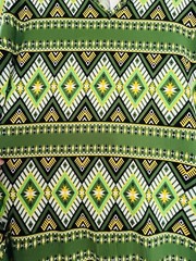 1X/2X/3X New Black White Green Print Kaftan Knit Beach Cover Dress Nightgown