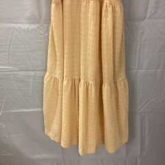 #101 A New Day Womens Yellow Tie Neck Smocked Sheath Dress Size Medium NWT