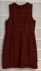Lands&rsquo; End Rust Nubby Textured Lined Sleeveless Dress w/ Pockets 10 Petite EC!
