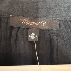 Madewell Crinkle Cotton Cover-Up Mini Shirtdress Women&rsquo;s Size Medium Black NWT!