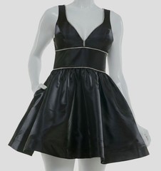 B. Darlin Women&rsquo;s Juniors&rsquo; Black Shimmer Rhinestone Fit & Flare Dress Size: 1/2