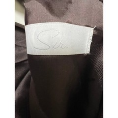 Siri Floral Sheer Mock Neck Glitter Velvet Dress in Chocolate Brown