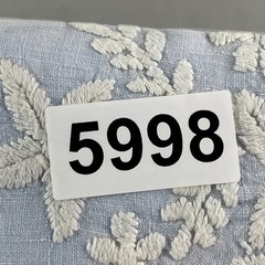 Roller Rabbit womens Dress M baby Blue Linen Embroidered Lined 3/4 Sleeve