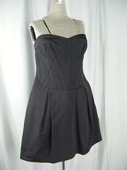 NWT »Jill Stuart »Black Strapless Party Dress-Bust 34.5/S-M