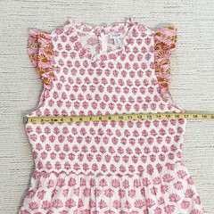 J. CREW FACTORY Scallo Women’s M Pink/Orange Dress Smock Ruffle Tier Sundress