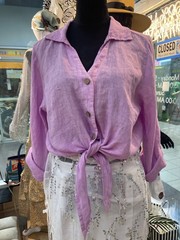 Linen top, made in Italy, 100% linen, one size