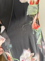 Ted Baker Sleeveless Draped Collared Style Floral Print Dress Size 12/14