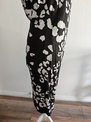 Fenn Wright Manson Black Animal Print Wrap Dress Summer Casual Elegant UK 14
