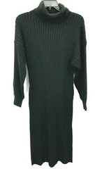 ASOS Womens 6 Sweater Dress Black Ribbed Fitted Cowl Neck Long Sleeve NWT