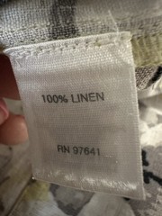J.Jill 3X Sleeveless Shift Dress Floral Coastal Pockets Love Linen Yellow Gray