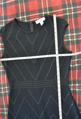 St. John Evening black beaded sleeveless dress, knit, size 4
