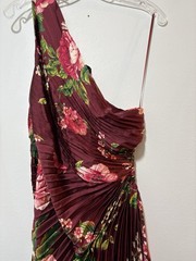 NWT Petal and Pup Kleo One Shoulder Maxi Dress Floral Pleated Cutout Size XL