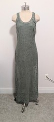 Womens Mesh Lace Sheer Maxi Dress XS Sage Green Fairy Earthy Feminine Boho Indie