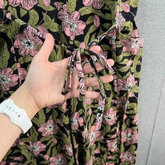 AnyBody Tall Cozy Knit Luxe V-Neck Gaucho Jumpsuit Black Floral, Tall Small