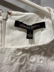 Cynthia Steffe White Lace Fit & Flare Dress, Size 4 NWT, Beautiful