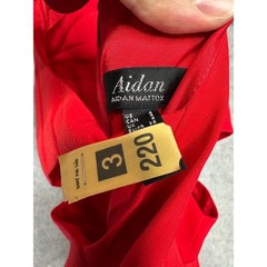 Aidan Mattox Red Cutout High Low Gown Formal Evening Dress Size 4