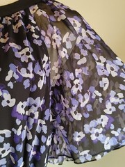 Kate Spade Chiffon Dress 100% Silk sz Med NWT $428 Short Hydrangea Purple Black