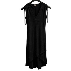 Vintage Y2K Taboo Dress S Black Babydoll Glitter Asymmetrical Fairy Whimsigoth