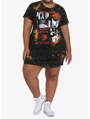 Halloween Michael Myers One Good Scare Tie-Dye T-Shirt Dress Plus Size NWT 0-5X