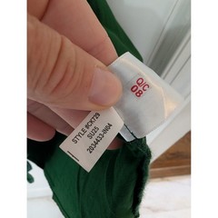 J.Crew Scallop-trim button-front midi dress Green Cotton Smocked Back Size 12