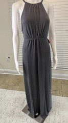 Women’s Gray Shiny Halter Maxi Dress Show Me Your Mumu Size M