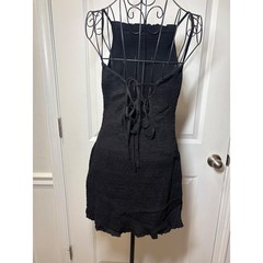 Free Free People Iyla Smocked Mini Dress in Black