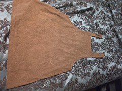 2xl Brown Overall Dress Ribbed Polyester