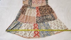 ALTAR&rsquo;D STATE « Out To Brunch » Patchwork Mini Dress Medium BOHO Tiered USA Made