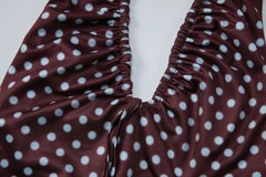 Women&rsquo;s Polka Dot Halter Mini Dress Backless Lace Up Summer Dress