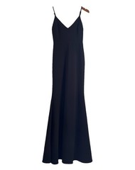 Lulus Black Gown Mermaid Trumpet Maxi Dress V-Neck Open Back Infinite Glory