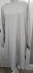Ellen Tracey Heather Grey Cuff Long Sleeves Sweater Dress