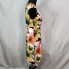 CONNECTED APPAREL Size 10 Floral Queen Anne Sweetheart Career Sheath Dress