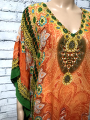 Jassica Jaylon, Women One Size (Fit S-M-L-XL-Plus 1X-2X-3X-4X-5X) Kaftan Dress