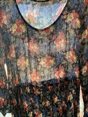 O/S M/L Vintage Le Mieux Floral Boho Dress Dark Cottagecore Witch Layer 80s 90s